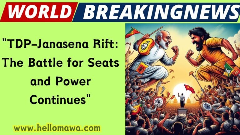 TDP-Janasena Rift: The Battle for Seats and Power Continues